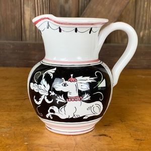 Vtg Italian Siena Deruta Deer Stag Pitcher